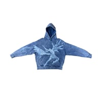 Image 3 of Boxy fit hoodie - Light blue - Fallen Angel