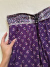 70s plum calico lace up prairie skirt 