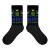 BOSSFITTED Black Neon Green and Blue Socks