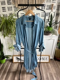 Image 1 of chambray denim dress 
