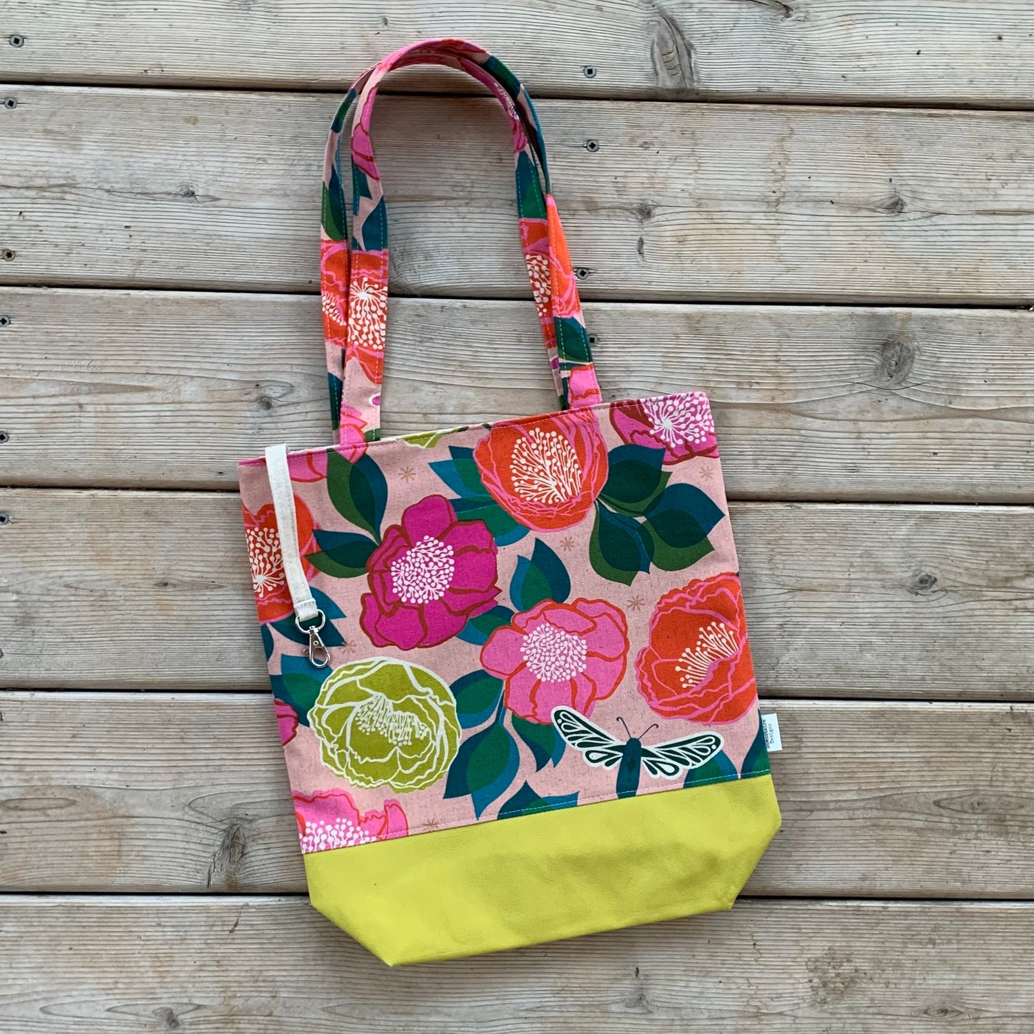 Market Tote Stay Gold With Lemon Lime