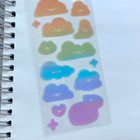 Image 3 of Rainbow Clouds Deco Sticker Sheet