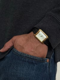 Image 4 of Classic BULOVA Black Leather Men’s / Unisex Watch 