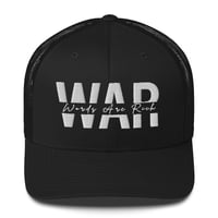 Image 1 of Words Are Rich (W.A.R) Signature Hat – (White Stitch)
