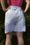 “Vera” Hand-Embroidered Mini Skirt, 28-36” stretch waist