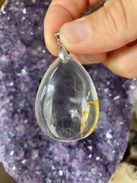 Image 1 of Clear Quartz And Rutile Pendant #1343