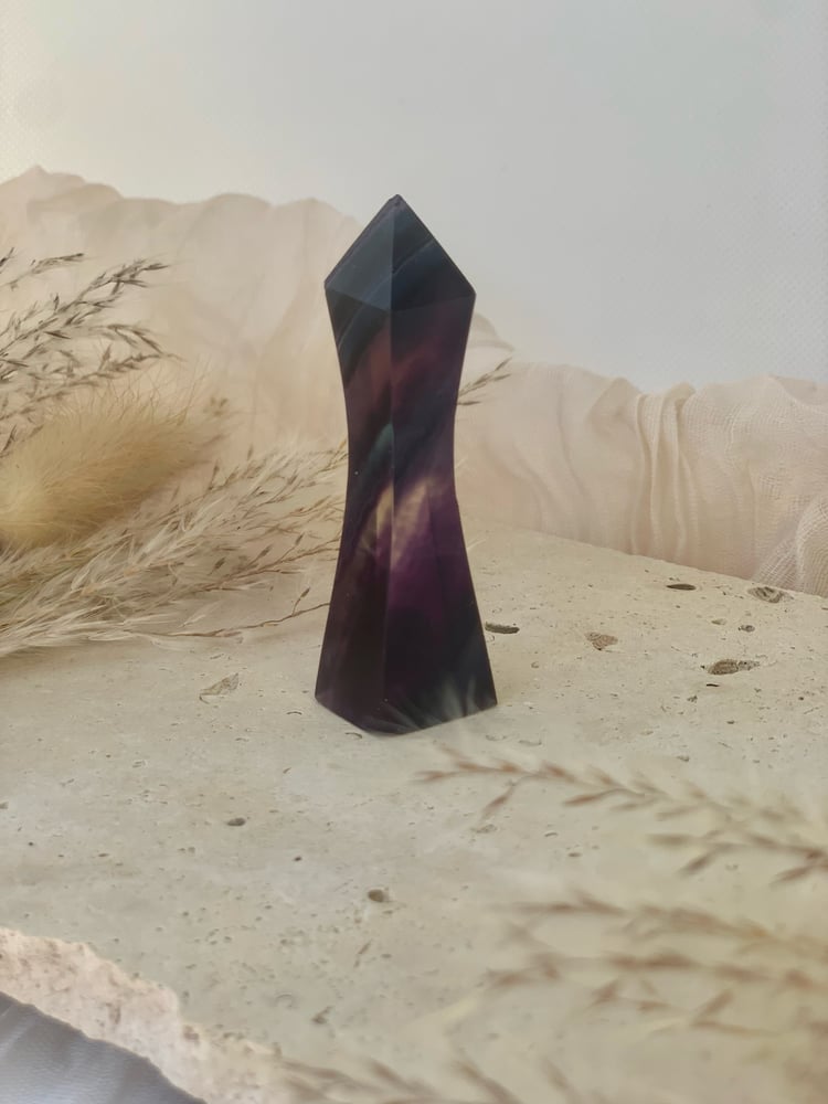 Image of Mini Rainbow Fluorite Obelisks 