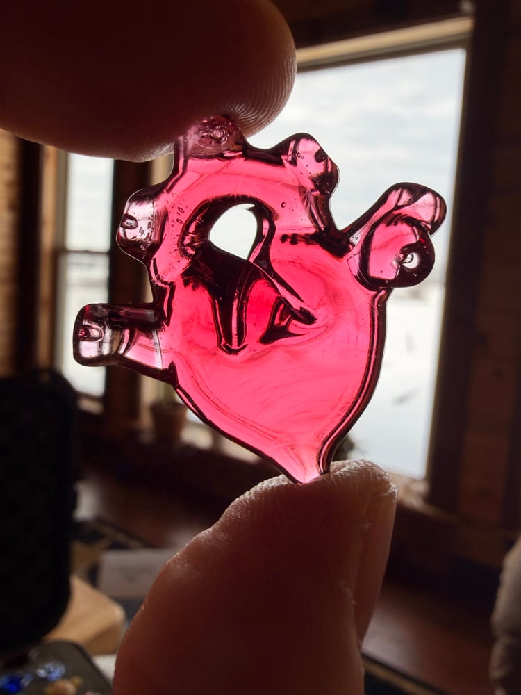 Gold Ruby Anatomical Pop Heart Image 2