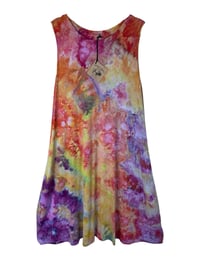 Image 2 of XXL Jersey Knit Pocket Tank Dress in Bright Blooms Ice Dye