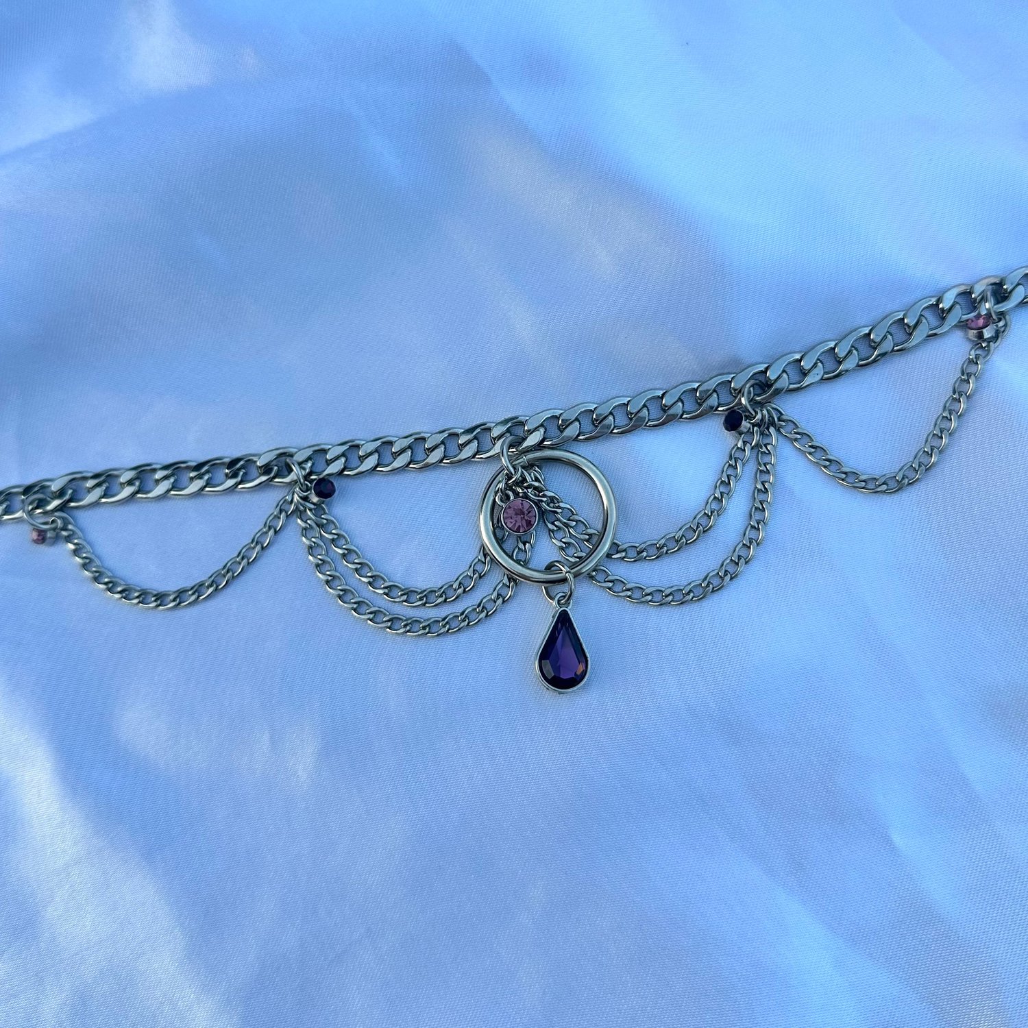 Image of Wishing Well Choker- dark purple