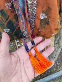 Image 3 of Mykonos sari jewel oversized waistcoat / top 10-18 oranges