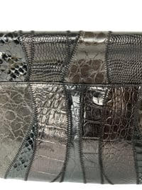 Image 3 of Vintage Leather Snake Clutch