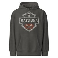 chain shield pistons grey hoodie