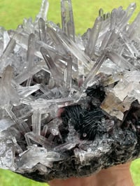 Image 5 of Laser Quartz Cluster In A Bed Of Hematite #1808