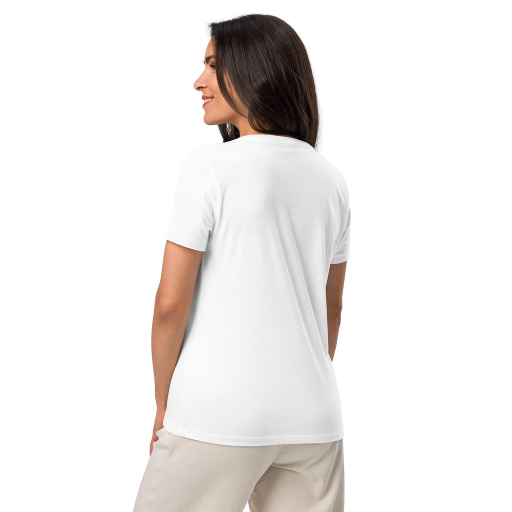 Fuzzy Luv - Women’s relaxed v-neck t-shirt 
