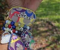 Image 3 of Colorful on white extra bling w/ 3 Stack Bracelets