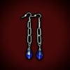 Blue Gems & Chains Earrings