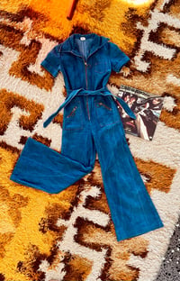 Image 12 of Vintage 70s denim jumpsuit Size XS/S