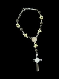Image 1 of gothic vertebrae rosary bracelet