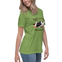 Image 10 of Women's Relaxed T-Shirt, Not in the Mooood T-Shirt | Funny Cow Farm Humor Graphic Tee