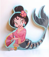 Image 2 of Sushi Mermaid woodcut