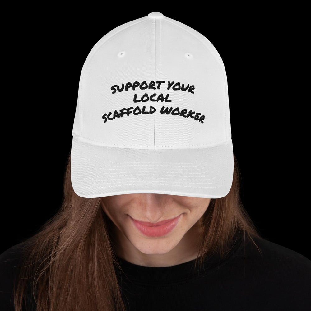 Image of SUPPORT/ SL FITTED Cap BLACK EMBROIDERED