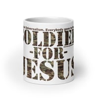 Image 1 of Soldier For Jesus 20oz White glossy mug