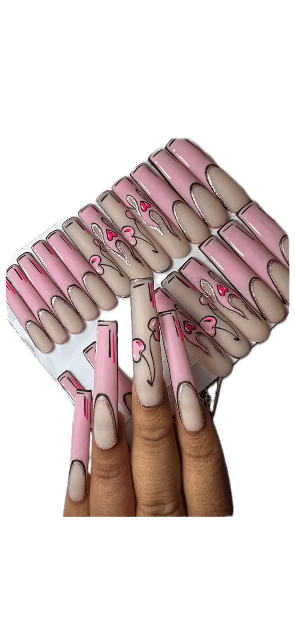 Image of Pick a 20 piece press on nail set from photo 1-25