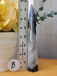 Image 10 of 7" Black Onyx Agate Tower Natural Healing Crystal 2 Styles