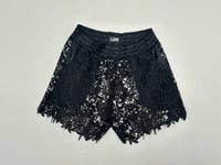 BLACK LACE SHORTS