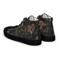 Image 6 of Grunge Style Nature Inspired Mushrooms/Fungus Women’s high top canvas shoes