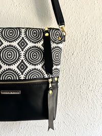 Image 2 of Vegan leather crossbody bag with circle print