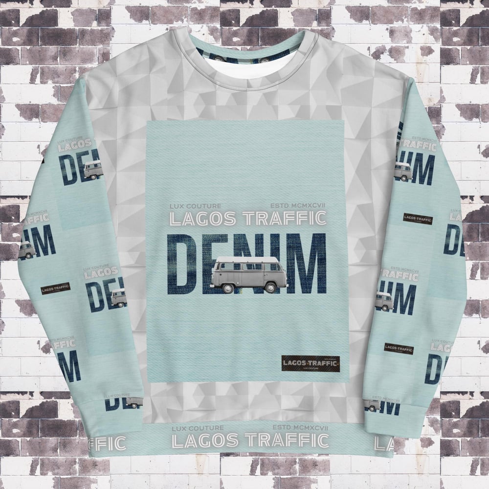 MINT'GREY DENIM MODE - LAGOS TRAFFIC LUX COUTURE