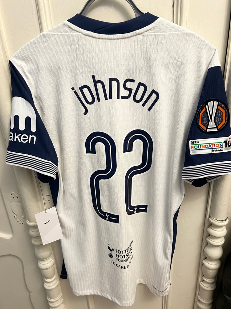 Image of PRE ORDER: Tottenham Hotspur “JOHNSON 22” Vaporknit 2024/25 Home Europa Final Shirt,   L