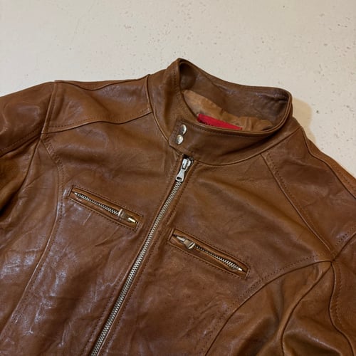 Image of 1990s Leather Biker Jacket, Size Medium
