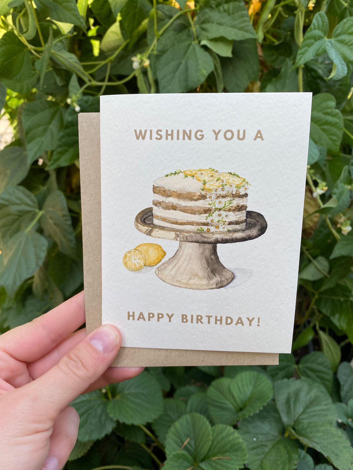 Floral Cake Birthday Greeting Card