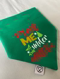Image 3 of Meet me Under The Mistletoe / Christmas Trees Reversible Bandana 