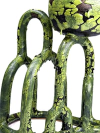 Image 3 of Corroded Green Arched Planter
