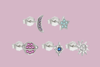 Aurora Stud Silver