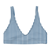 Image 1 of Blue Striped Bikini Top