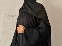 Image 2 of Deep Black Khadija Abaya 