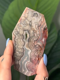 Image 3 of COTTON CANDY DOUBLE SIDED LAGUNA AGATE CABACHON WITH PARALAX -MEXICO-