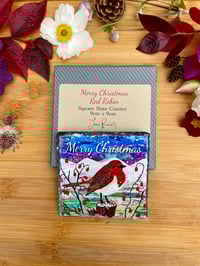 Image 3 of Merry Christmas Red Robin Coasters