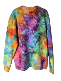 Image 6 of L Unisex Ring Spun Cotton Blend Crew Sweatshirt in Euphoria Watercolors Ice Dye
