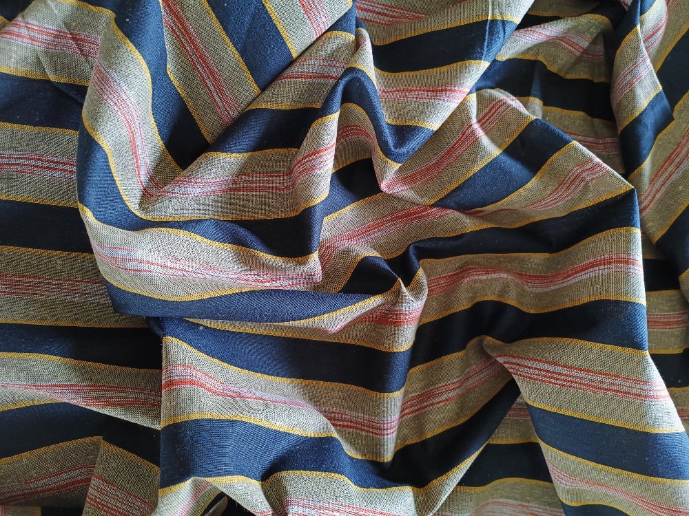 Image of Namasté Fabric rayures bleu-marine 