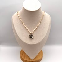 Image 2 of Antique Silver Flower Necklace