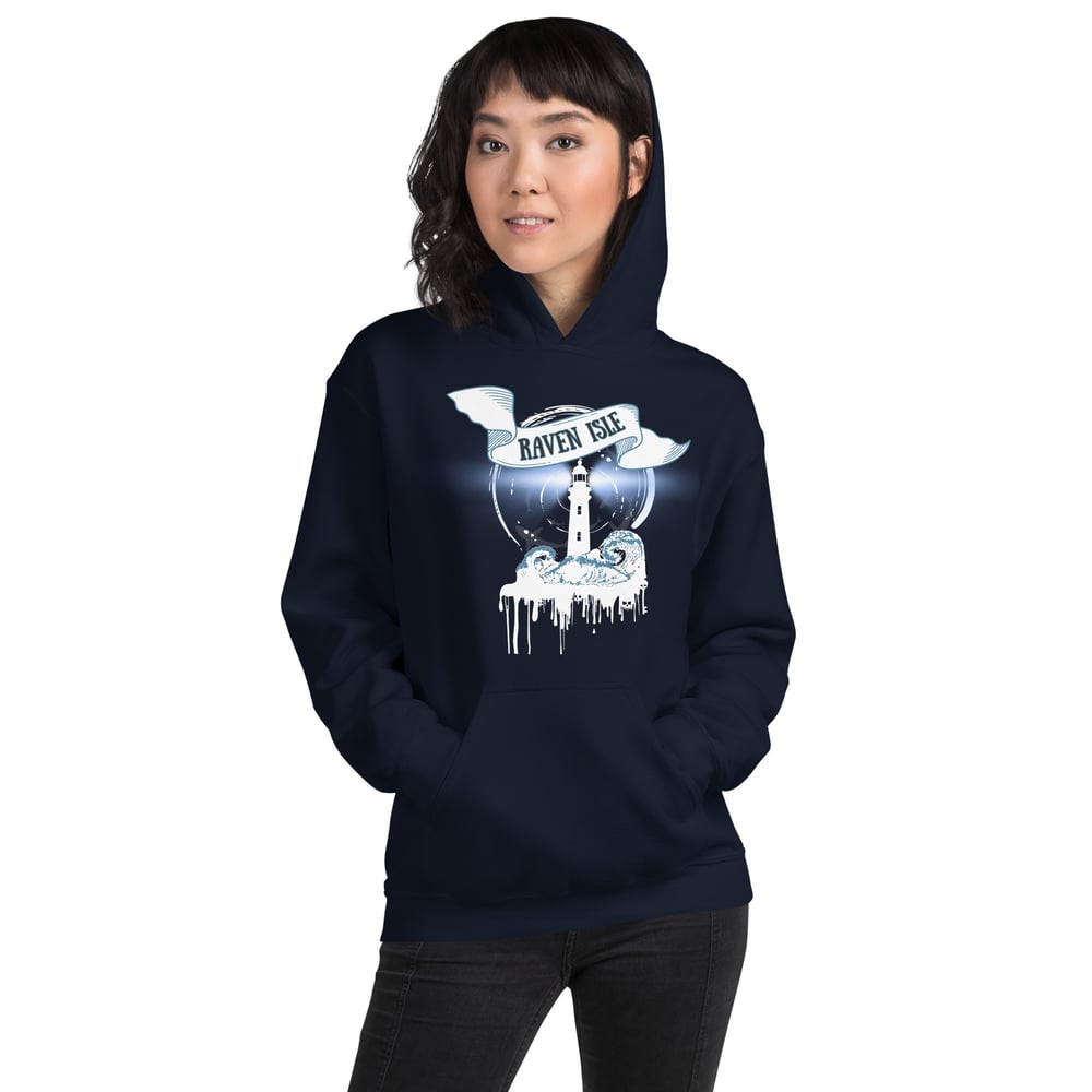 Image of Officially licensed does it hurt Raven Isle white Unisex Hoodie
