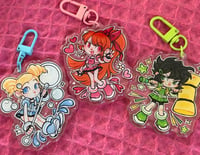 Image 1 of [LAST CHANCE] Powerpuff Girls Z PPGZ 2.5 IN Epoxy Glitter Charm
