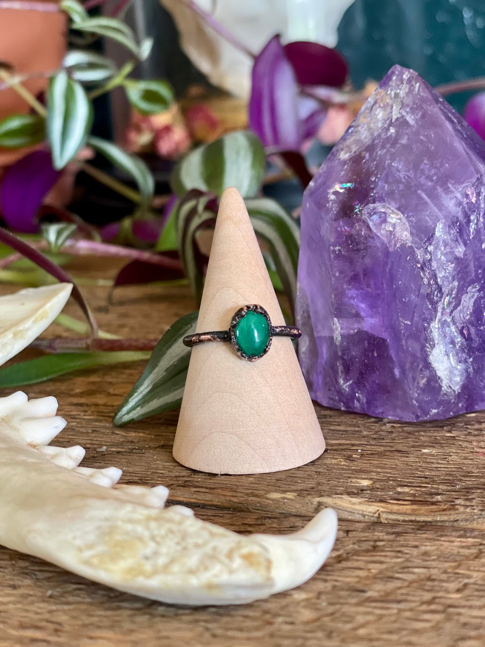 Malachite Stacker Ring | Size 8.25