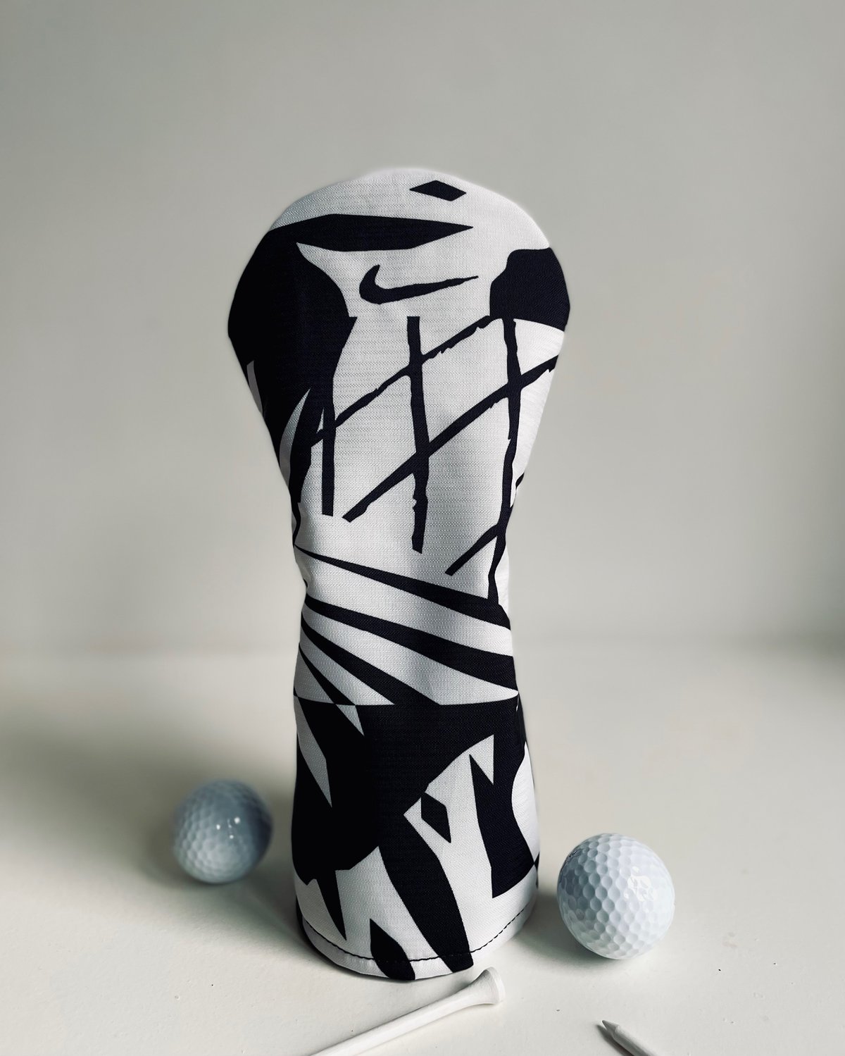 Image of Custom Upcycled Nike Fairway Headcover - white/black